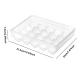 Maxbell Egg Holder Organizer Clear Large Capacity Fridge Organizer for Fridge Pantry 20 Grids