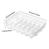 Maxbell Egg Holder Organizer Clear Large Capacity Fridge Organizer for Fridge Pantry 30 Grids