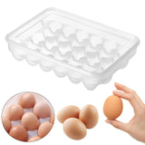 Maxbell Egg Holder Organizer Clear Large Capacity Fridge Organizer for Fridge Pantry 30 Grids