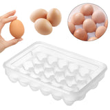 Maxbell Egg Holder Organizer Clear Large Capacity Fridge Organizer for Fridge Pantry 30 Grids