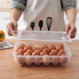 Maxbell Egg Holder Organizer Clear Large Capacity Fridge Organizer for Fridge Pantry 30 Grids