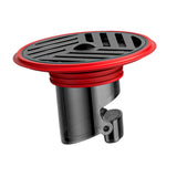 Maxbell Bathroom Floor Drain Premium Portable Replacement for Toilet Bathroom Shower Red