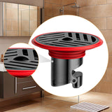 Maxbell Bathroom Floor Drain Premium Portable Replacement for Toilet Bathroom Shower Red