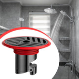 Maxbell Bathroom Floor Drain Premium Portable Replacement for Toilet Bathroom Shower Red
