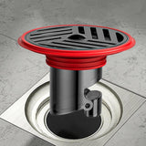 Maxbell Bathroom Floor Drain Premium Portable Replacement for Toilet Bathroom Shower Red