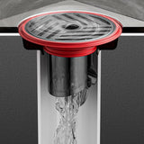 Maxbell Bathroom Floor Drain Premium Portable Replacement for Toilet Bathroom Shower Red