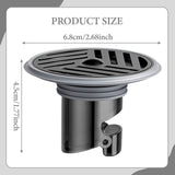 Maxbell Bathroom Floor Drain Premium Portable Replacement for Toilet Bathroom Shower Gray