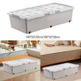 Maxbell Under Bed Storage Box Bins with Lid for Clothes Dorm Bedding