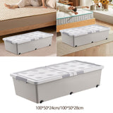 Maxbell Under Bed Storage Box Bins with Lid for Clothes Dorm Bedding