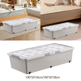 Maxbell Under Bed Storage Box Bins with Lid for Clothes Dorm Bedding
