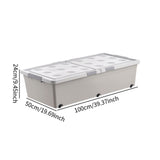 Maxbell Under Bed Storage Box Bins with Lid for Clothes Dorm Bedding