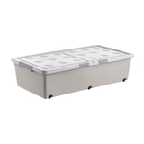 Maxbell Under Bed Storage Box Bins with Lid for Clothes Dorm Bedding