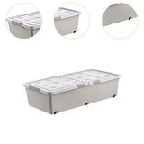 Maxbell Under Bed Storage Box Bins with Lid for Clothes Dorm Bedding