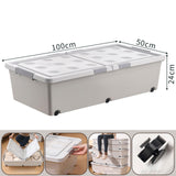 Maxbell Under Bed Storage Box Bins with Lid for Clothes Dorm Bedding