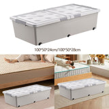 Maxbell Under Bed Storage Box Bins with Lid for Clothes Dorm Bedding