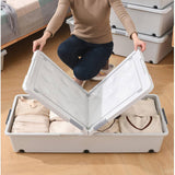 Maxbell Under Bed Storage Box Bins with Lid for Clothes Dorm Bedding