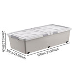 Maxbell Under Bed Storage Box Bins with Lid for Clothes Dorm Bedding