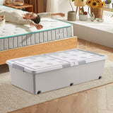 Maxbell Under Bed Storage Box Bins with Lid for Clothes Dorm Bedding