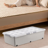 Maxbell Under Bed Storage Box Bins with Lid for Clothes Dorm Bedding