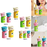 Maxbell Toothbrush Cup and Holder Mouthwash Cup Rack for Birthday Daily Use Tabletop 1pcs and Yellow