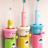 Maxbell Toothbrush Cup and Holder Mouthwash Cup Rack for Birthday Daily Use Tabletop 1pcs and Yellow