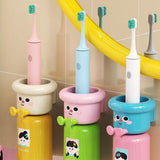 Maxbell Toothbrush Cup and Holder Mouthwash Cup Rack for Birthday Daily Use Tabletop 1pcs and Yellow