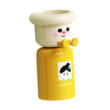 Maxbell Toothbrush Cup and Holder Mouthwash Cup Rack for Birthday Daily Use Tabletop 1pcs and Yellow
