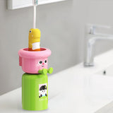 Maxbell Toothbrush Cup and Holder Mouthwash Cup Rack for Birthday Daily Use Tabletop 1pcs and Yellow