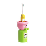 Maxbell Toothbrush Cup and Holder Mouthwash Cup Rack for Birthday Daily Use Tabletop 1pcs and Yellow