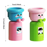 Maxbell Toothbrush Cup and Holder Mouthwash Cup Rack for Birthday Daily Use Tabletop 2pcs Green Pink