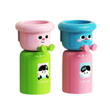 Maxbell Toothbrush Cup and Holder Mouthwash Cup Rack for Birthday Daily Use Tabletop 2pcs Green Pink
