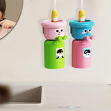 Maxbell Toothbrush Cup and Holder Mouthwash Cup Rack for Birthday Daily Use Tabletop 2pcs Green Pink
