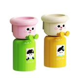 Maxbell Toothbrush Cup and Holder Mouthwash Cup Rack for Birthday Daily Use Tabletop 2pcs Green Yellow