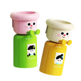 Maxbell Toothbrush Cup and Holder Mouthwash Cup Rack for Birthday Daily Use Tabletop 2pcs Green Yellow
