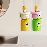 Maxbell Toothbrush Cup and Holder Mouthwash Cup Rack for Birthday Daily Use Tabletop 2pcs Green Yellow