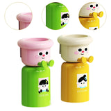 Maxbell Toothbrush Cup and Holder Mouthwash Cup Rack for Birthday Daily Use Tabletop 2pcs Green Yellow