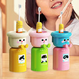 Maxbell Toothbrush Cup and Holder Mouthwash Cup Rack for Birthday Daily Use Tabletop 3pcs