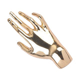 Maxbell Elegant Brooch Pin Hand Shape Alloy Fashionable Lapel Pin for Tie Coat Gowns Gold