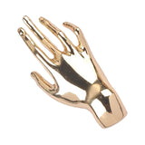 Maxbell Elegant Brooch Pin Hand Shape Alloy Fashionable Lapel Pin for Tie Coat Gowns Gold