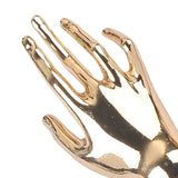 Maxbell Elegant Brooch Pin Hand Shape Alloy Fashionable Lapel Pin for Tie Coat Gowns Gold