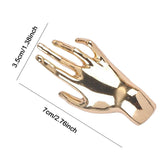 Maxbell Elegant Brooch Pin Hand Shape Alloy Fashionable Lapel Pin for Tie Coat Gowns Gold
