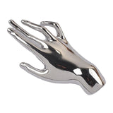 Maxbell Elegant Brooch Pin Hand Shape Alloy Fashionable Lapel Pin for Tie Coat Gowns Silver