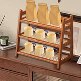 Maxbell Syrup Bottle Display Rack Coffee Station Organizer for Desktop