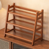 Maxbell Syrup Bottle Display Stand Kitchen Counter Shelf for Tabletop Vanity Kitchen Brown