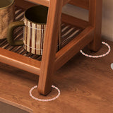 Maxbell Syrup Bottle Display Stand Kitchen Counter Shelf for Tabletop Vanity Kitchen Brown