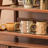 Maxbell Syrup Bottle Display Stand Kitchen Counter Shelf for Tabletop Vanity Kitchen Brown