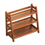 Maxbell Syrup Bottle Display Stand Kitchen Counter Shelf for Tabletop Vanity Kitchen Brown