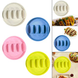Maxbell Taco Holder Plates for Soft and Hard Tacos for Kitchen Family Dinner Parties white