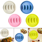 Maxbell Taco Holder Plates for Soft and Hard Tacos for Kitchen Family Dinner Parties white