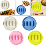 Maxbell Taco Holder Plates for Soft and Hard Tacos for Kitchen Family Dinner Parties white